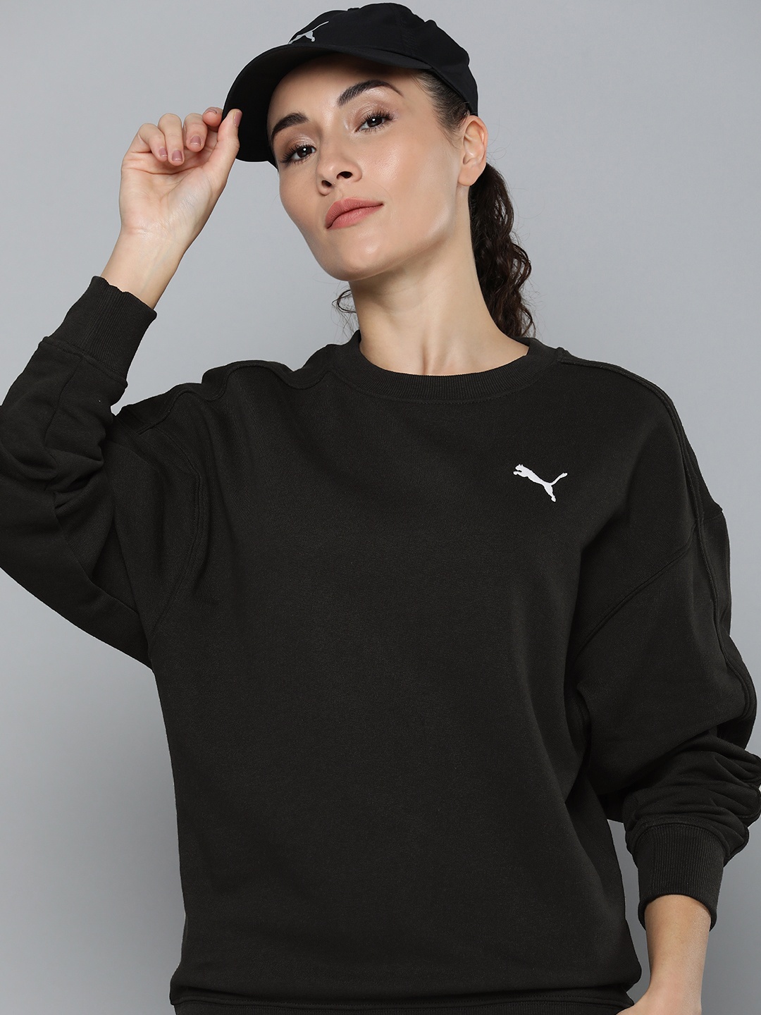

Puma Her Comfort Fit Pure Cotton Sweatshirt, Black