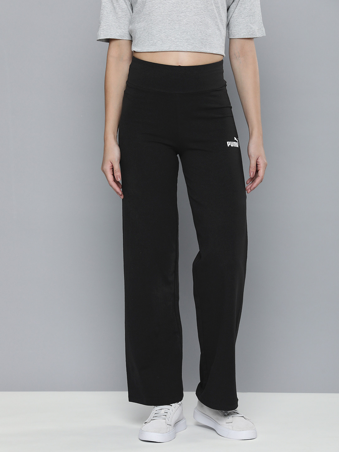 

Puma Women Straight Slim Fit High-Waist Track Pants, Black
