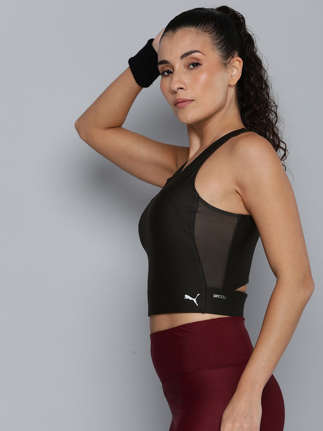 

Puma Tight Fit ULTRAFORM Running Crop Tank Top, Black