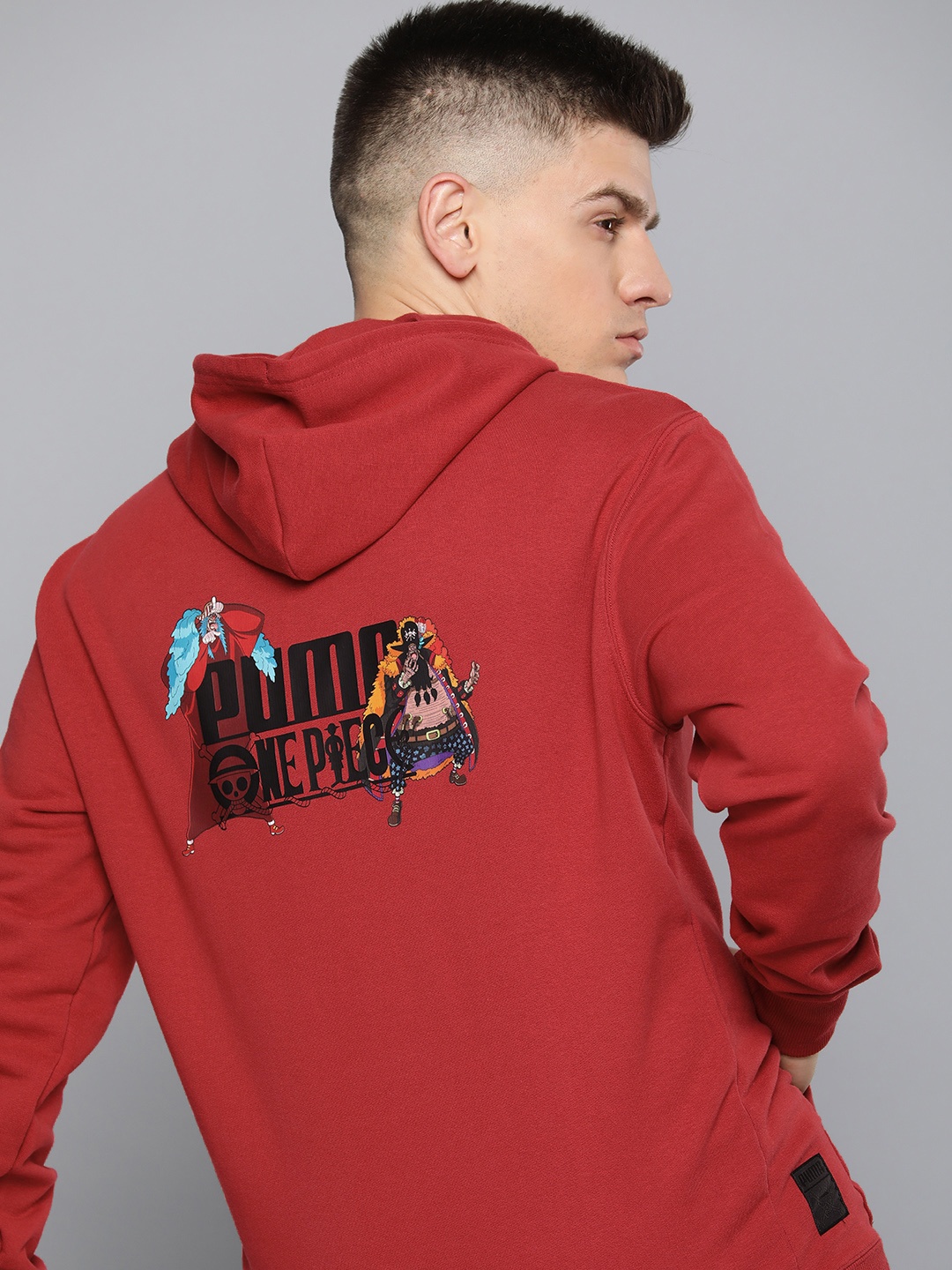 

Puma x ONE PIECE Pure Cotton Printed Hooded Sweatshirt, Red