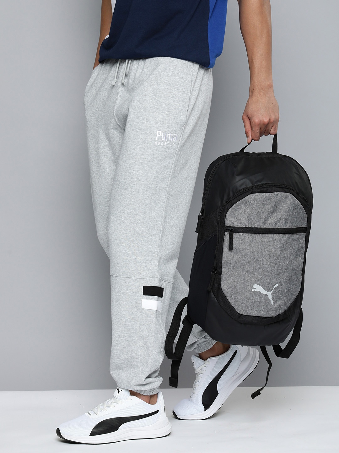 

Puma Team Men Pure Cotton Mid Rise Outdoor Joggers, Grey