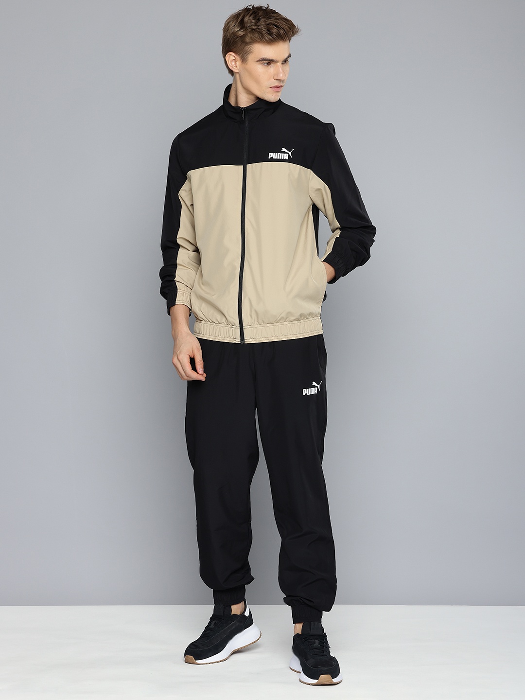 

Puma Colourblocked Tracksuit, Beige