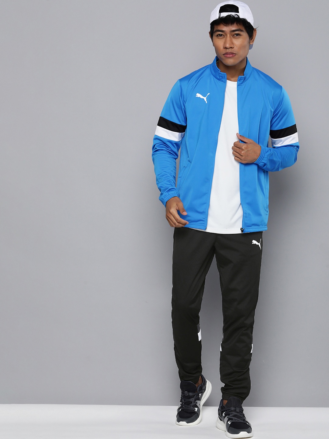 

Puma Men teamRISE DryCell Jacket & Joggers Football Tracksuit, Blue