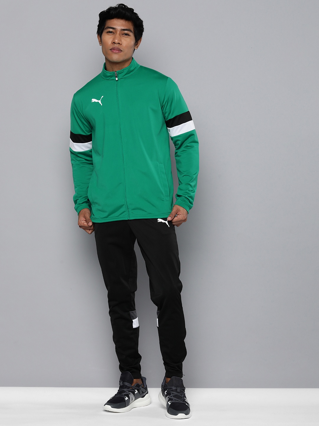 

Puma Men teamRISE DryCell Jacket & Joggers Football Tracksuit, Green