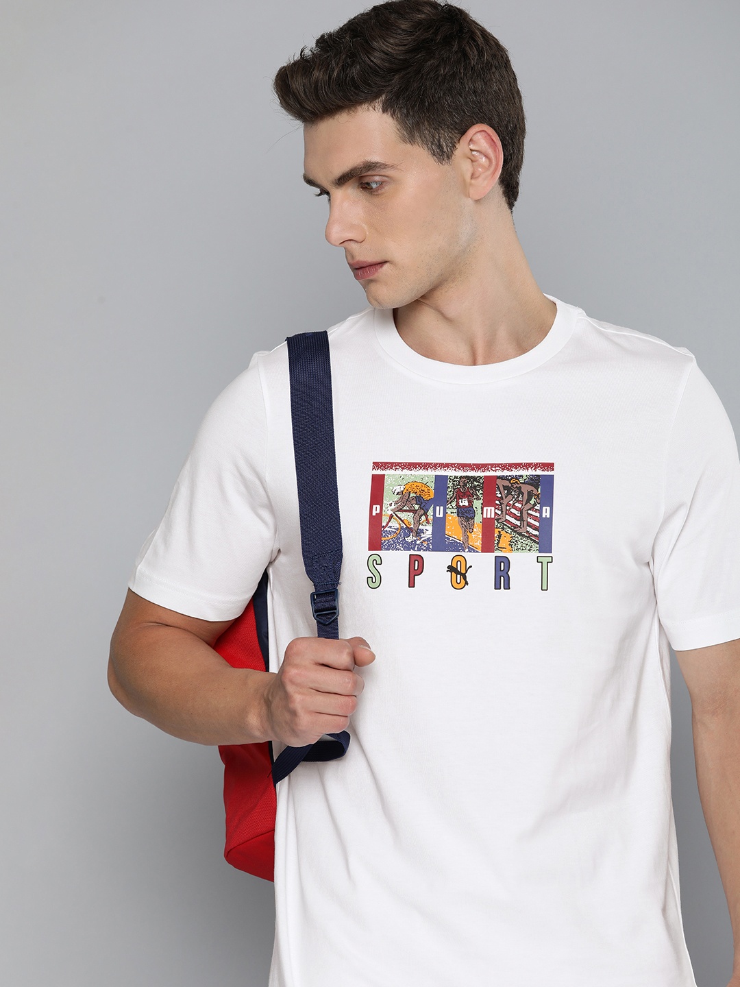 

Puma Graphics Sport Printed Pure Cotton T-shirt, White