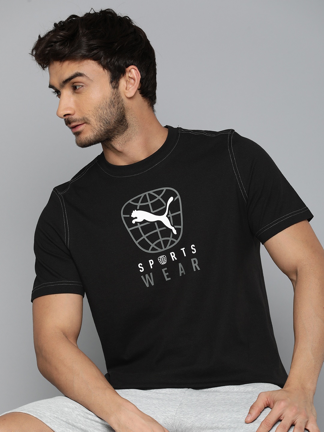 

Puma BETTER SPORTSWEAR Brand Logo Printed T-shirt, Black