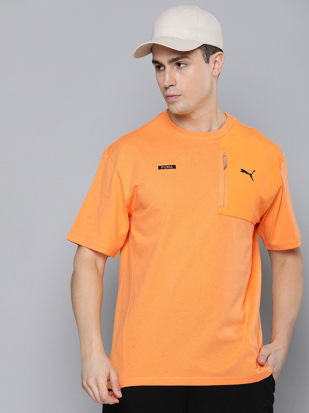 

Puma Pure Cotton Relaxed Fit DESERT ROAD Outdoor T-shirt, Orange