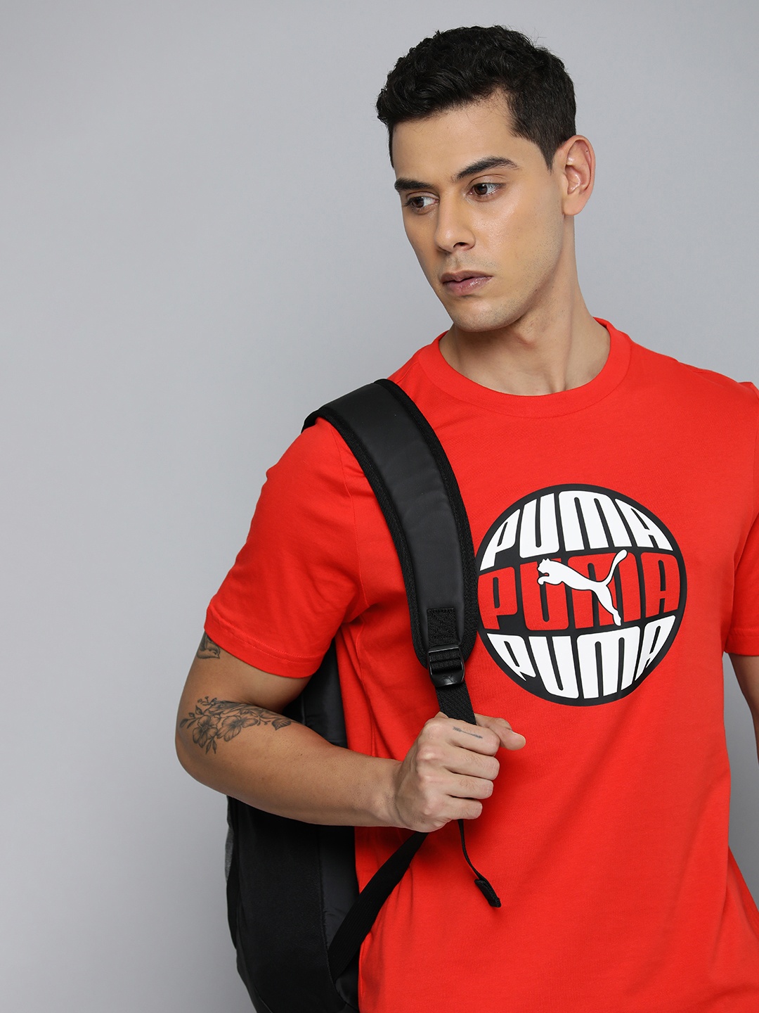

Puma Pure Cotton GRAPHICS Circular Outdoor T-shirt, Red