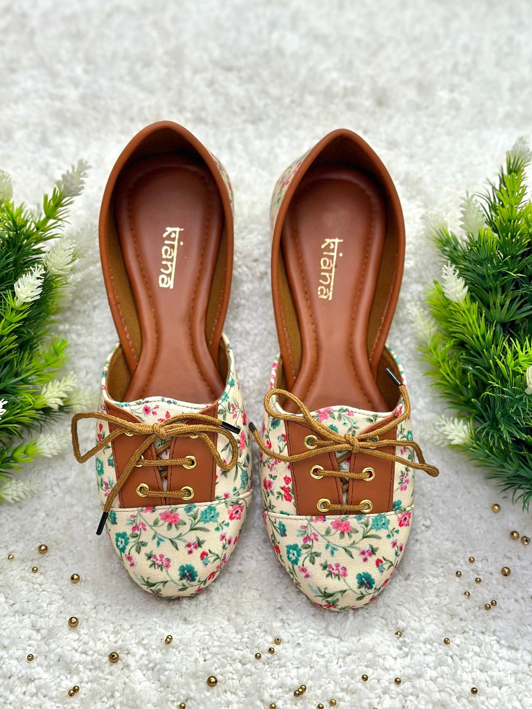 

Kiana House Of Fashion Women Printed Round Toe Loafers, Green