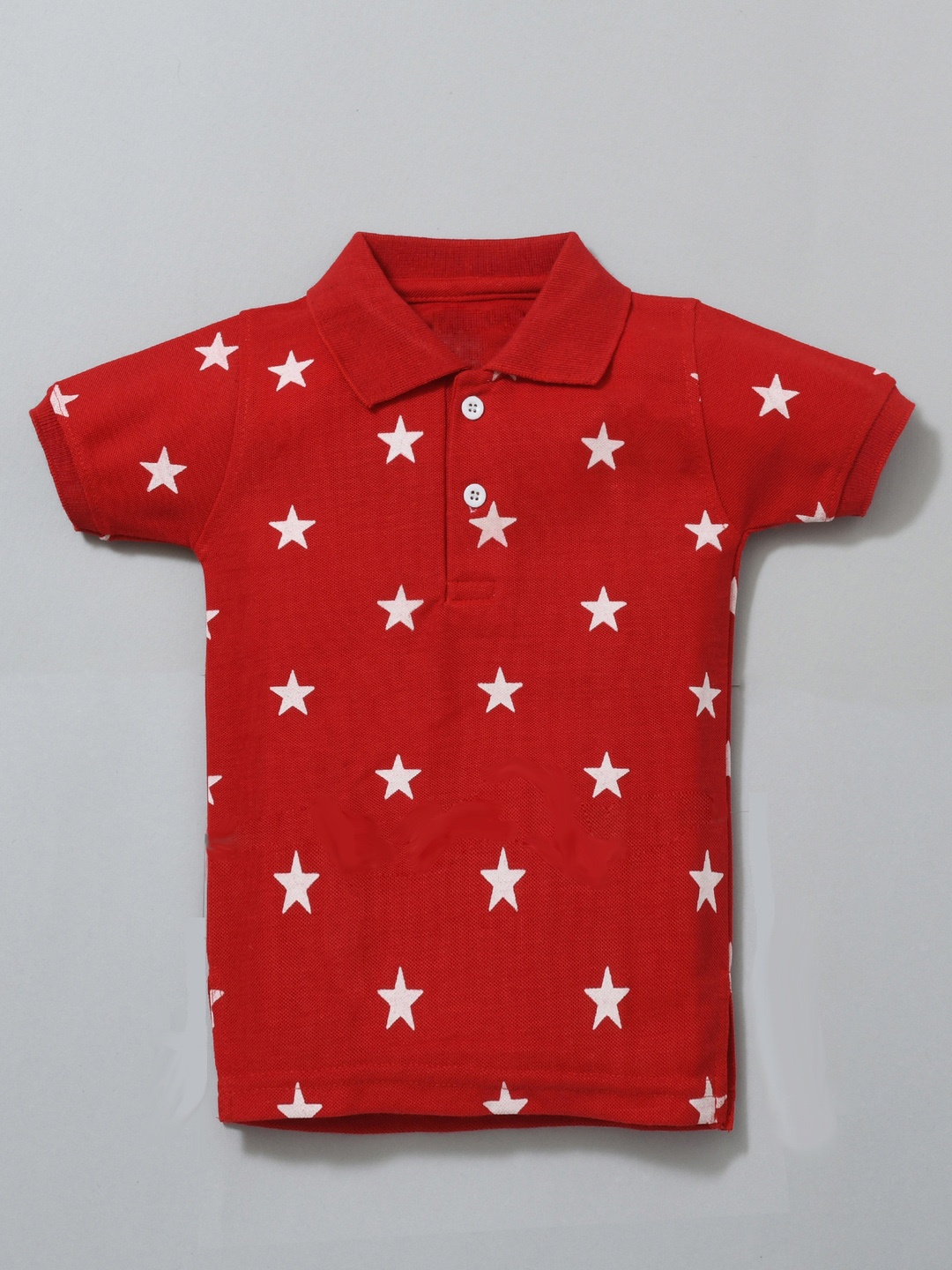 

BAESD Boys Printed Polo Collar Cotton T-shirt, Red