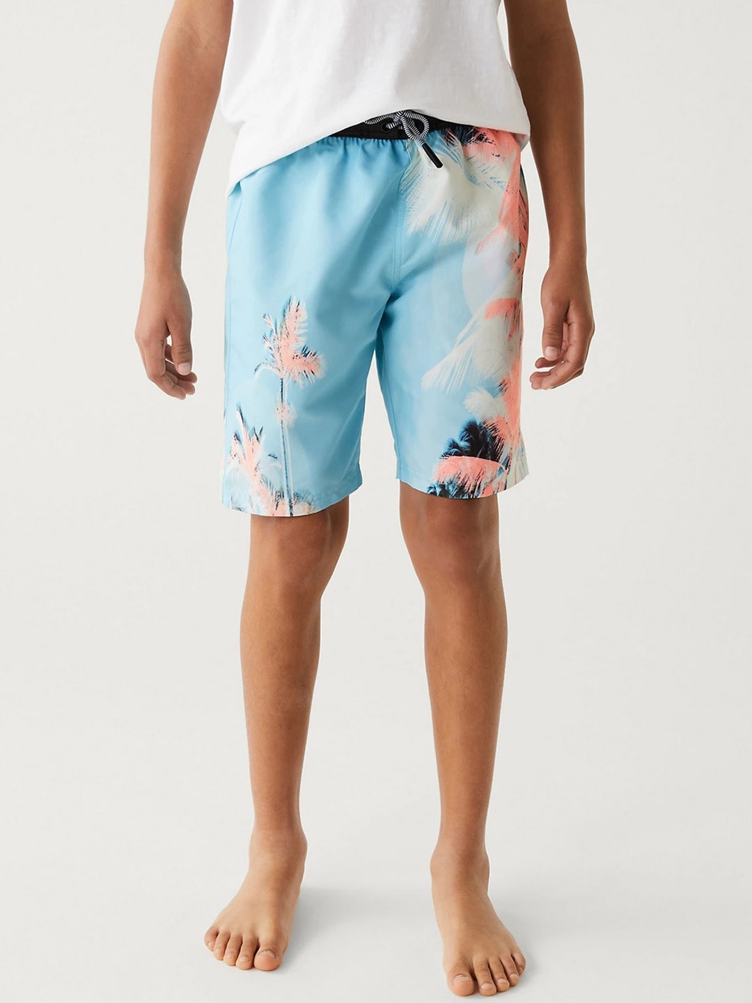 

Marks & Spencer Boys Palm Tree Printed Swim Shorts, Blue