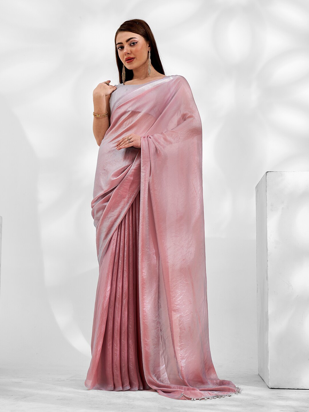 

Mitera Pink Shimmery Saree