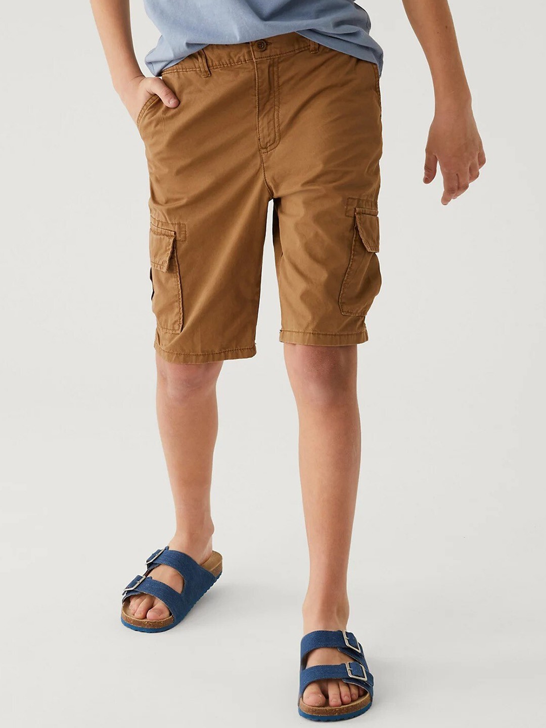 

Marks & Spencer Boys Pure Cotton Cargo Shorts, Brown