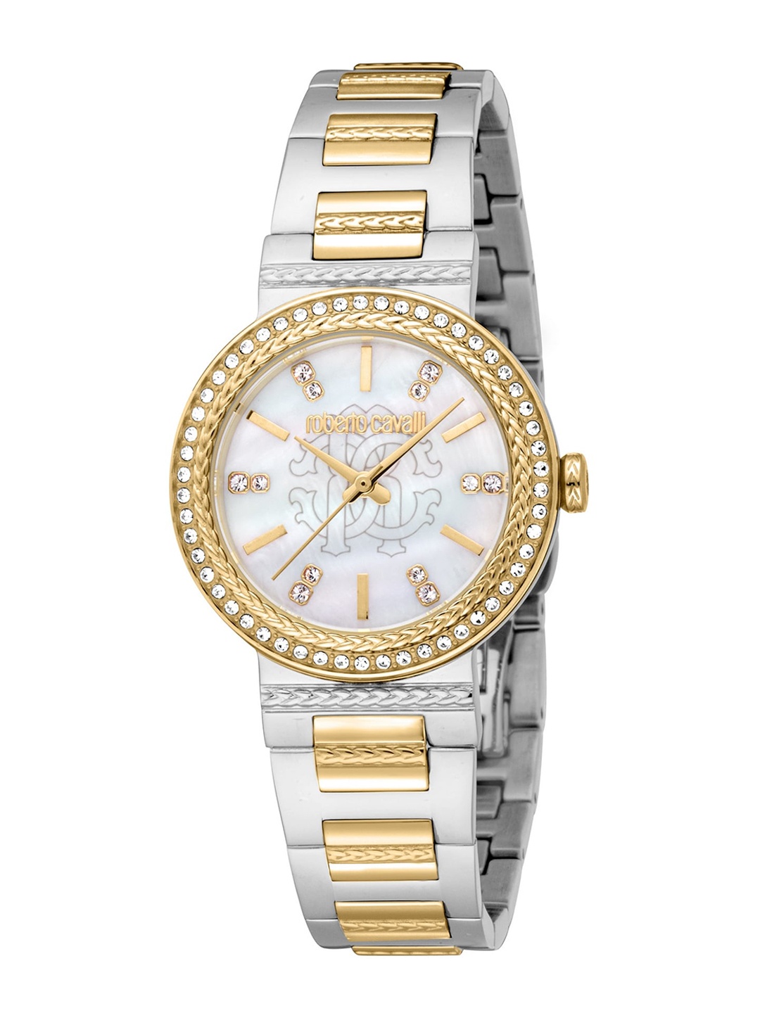

Roberto Cavalli Women Embellished Stainless Steel Analogue Watch RC5L098M0055, Silver