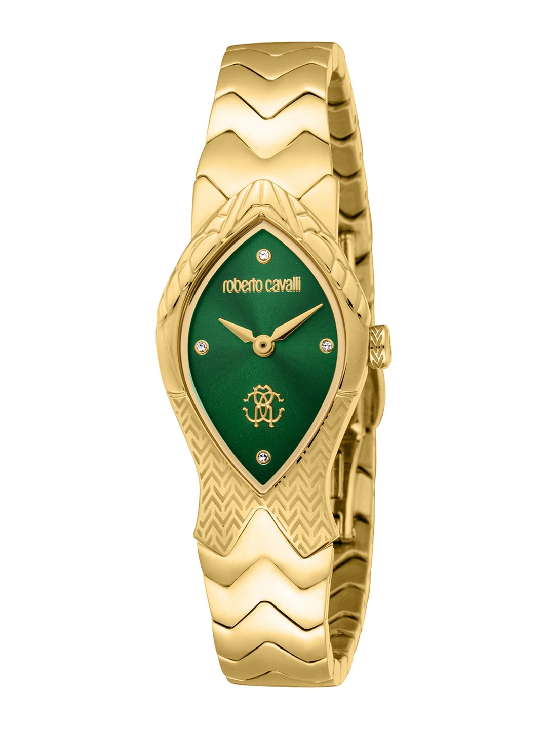 

Roberto Cavalli Embellished Stainless Steel Bracelet Style Analogue Watch RC5L092M0035, Gold