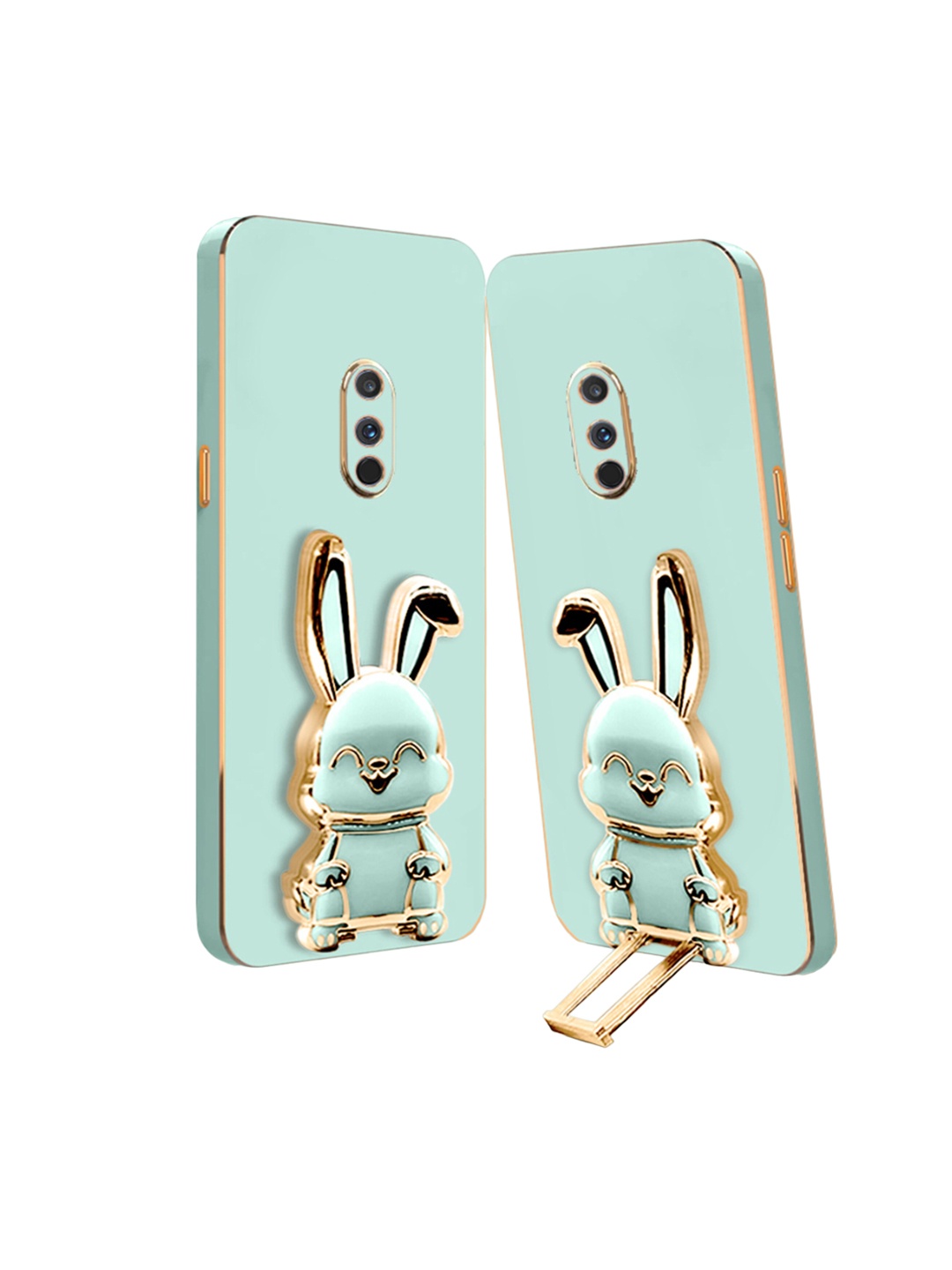 

Karwan Xiaomi Poco F1 Back Case With 3D Bunny Folding Stand, Green