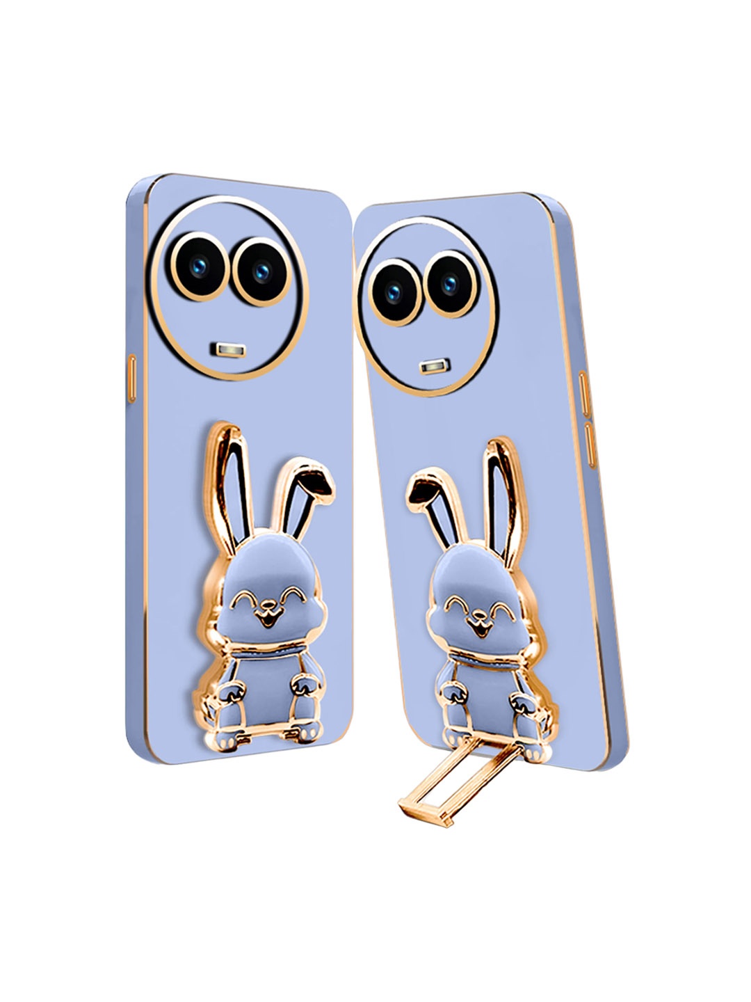 

Karwan 3D Bunny With Folding Stand Realme 11X Phone Back Case, Blue