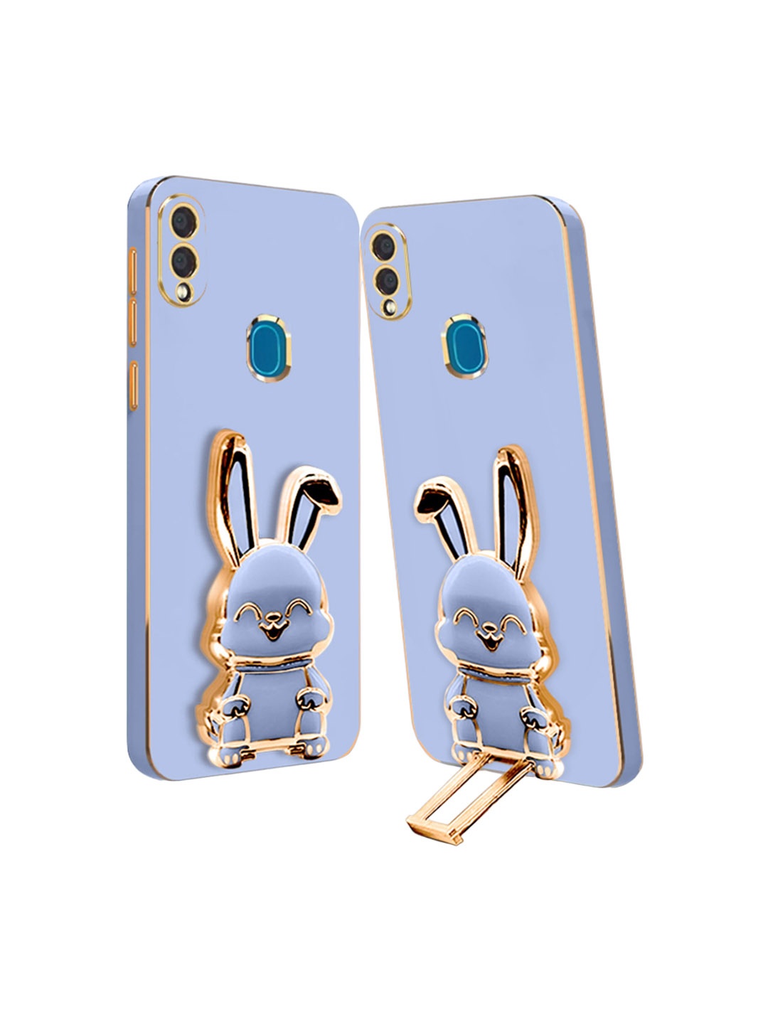 

Karwan Vivo Y9S Back Case With 3D Bunny Folding Stand, Blue