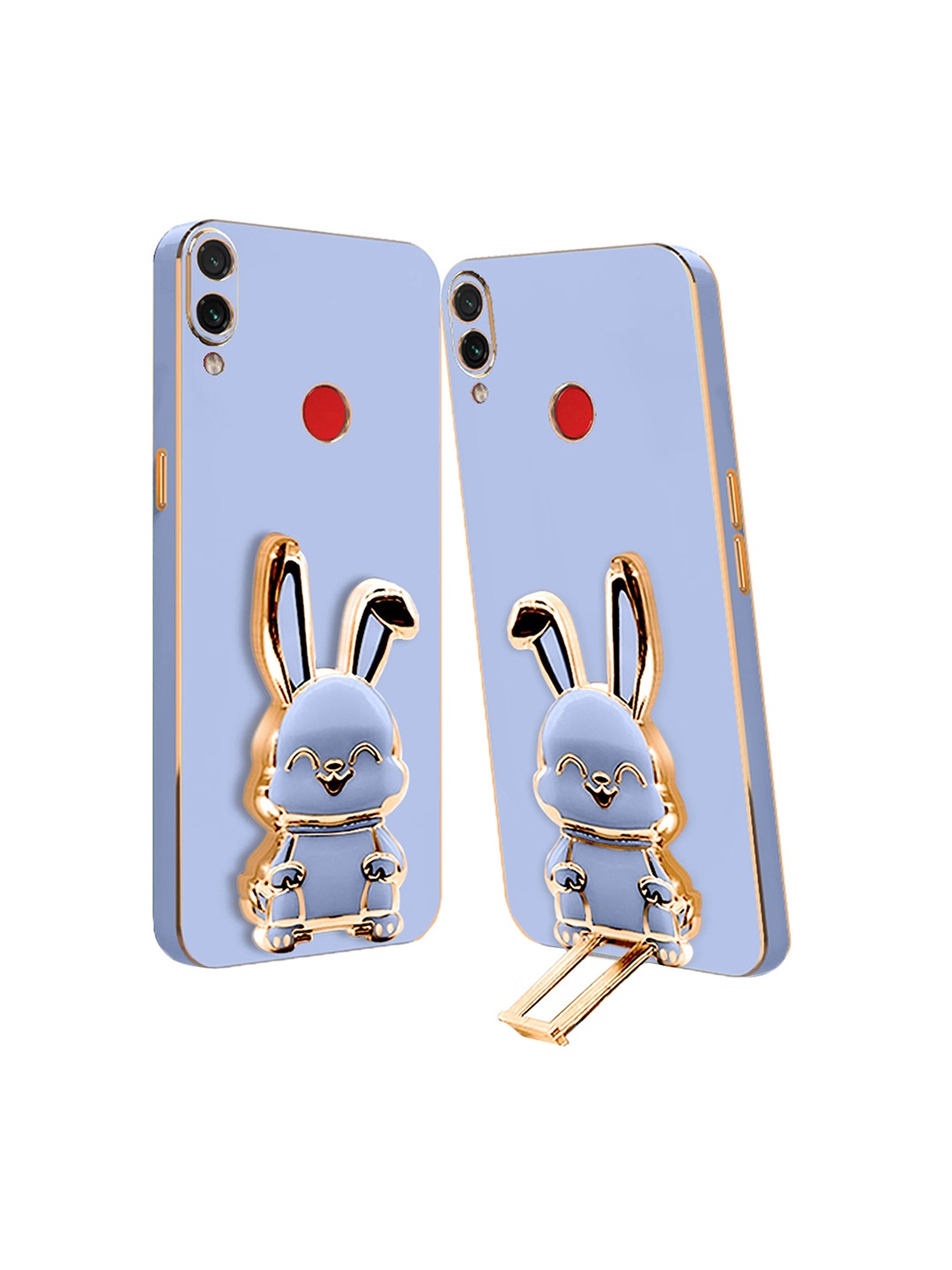 

Karwan Redmi Note 7 Back Case With 3D Bunny Folding Stand, Blue