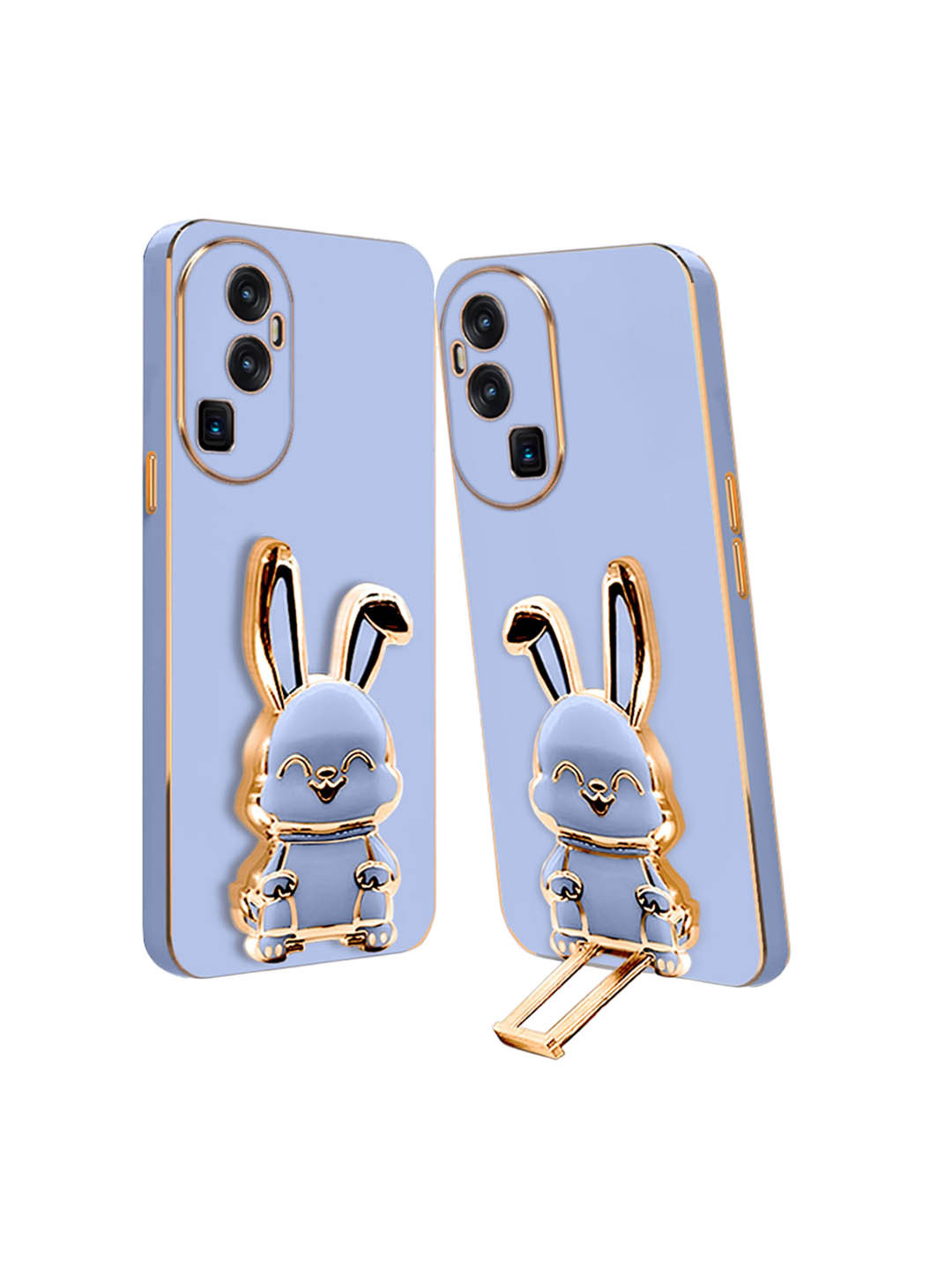 

Karwan Oppo Reno 10 Pro Plus Back Case With 3D Bunny Folding Stand, Blue