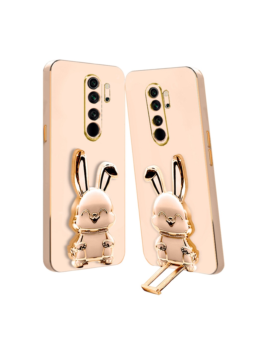 

Karwan 3D Bunny & Folding Stand Redmi Note 8 Pro Mobile Case, Pink