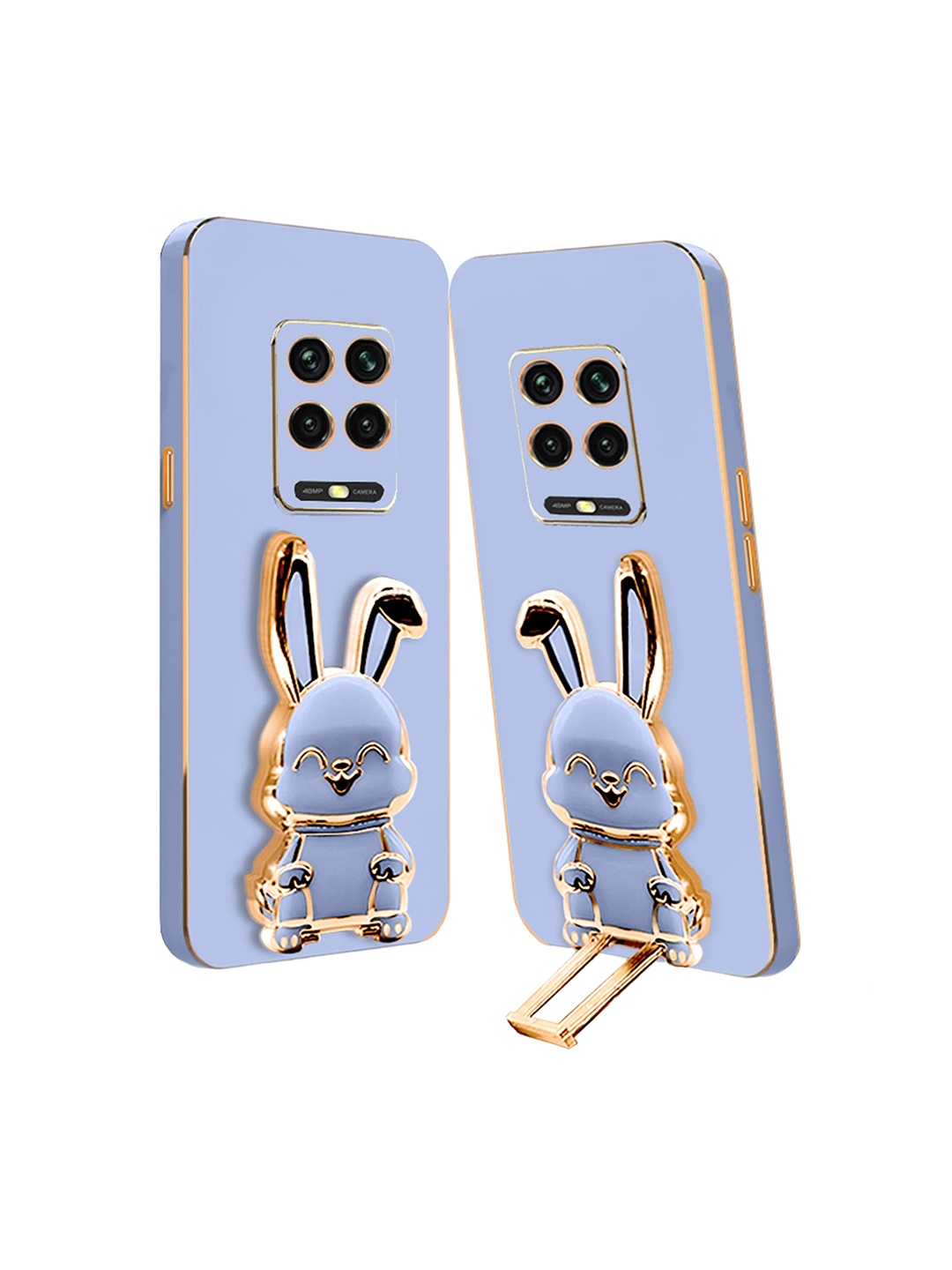 

Karwan 3D Bunny With Folding Stand Redmi Note 9 Pro Back Case, Blue