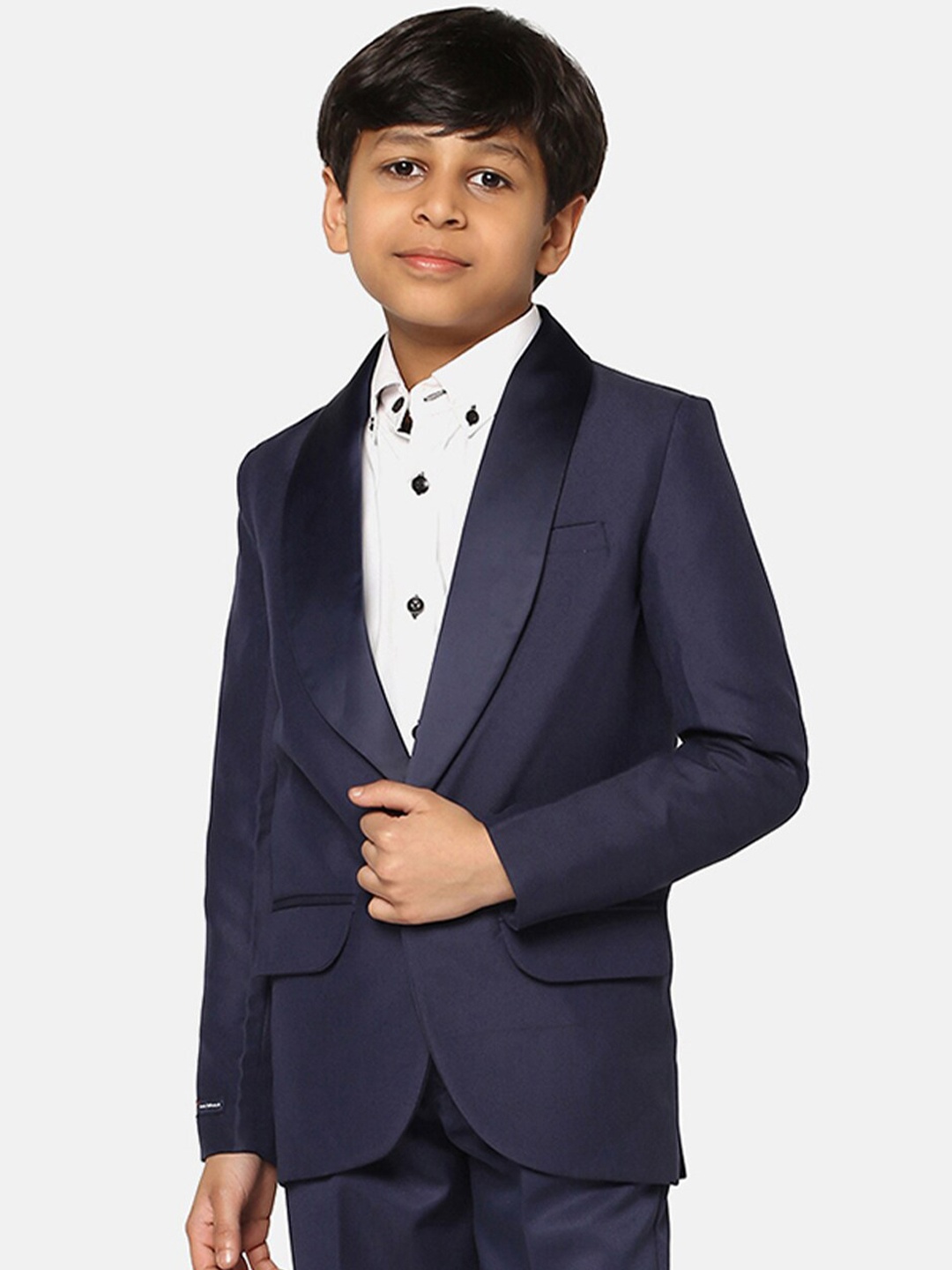 

TAHVO Boys Slim-Fit Single-Breasted Blazer, Blue