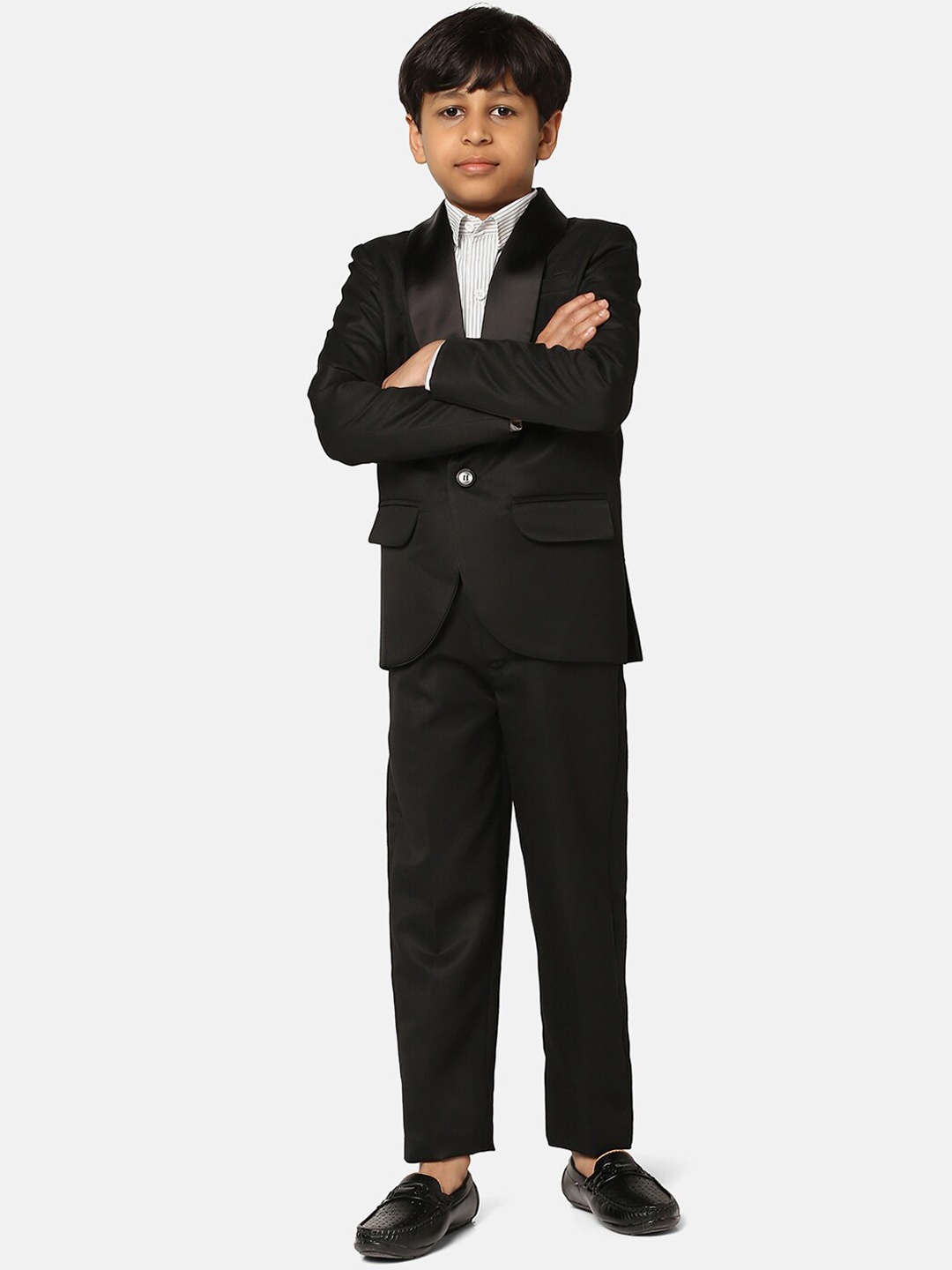 

TAHVO Boys Slim-Fit 2 Piece Tuxedo Suit, Black