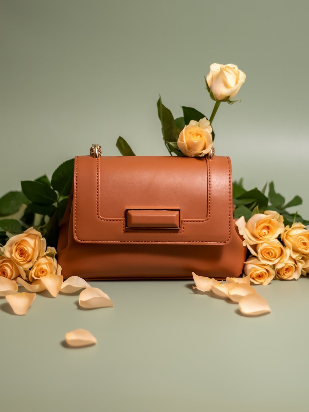 

Inc 5 Structured Regular Sling Bag, Tan