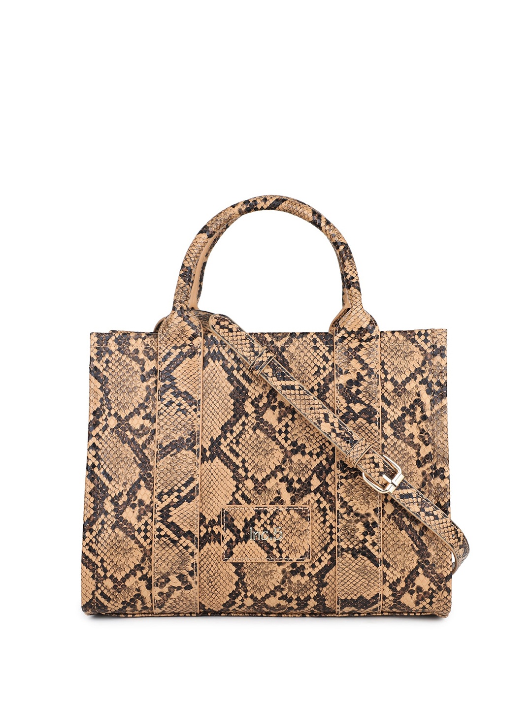 

Inc 5 Structured Handheld Bag, Tan
