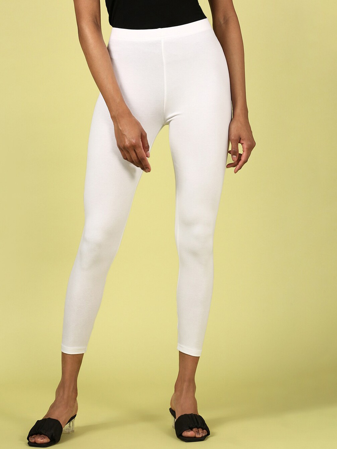

De Moza Cotton Ankle-Length Leggings, White