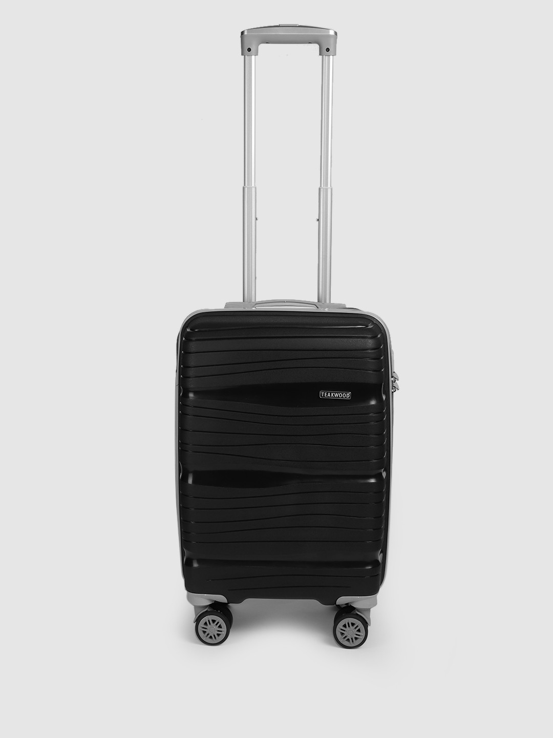 

Teakwood Leathers Iris 360 Degree Rotation Hard-Sided Cabin-Sized Trolley Bag 32.2L, Black