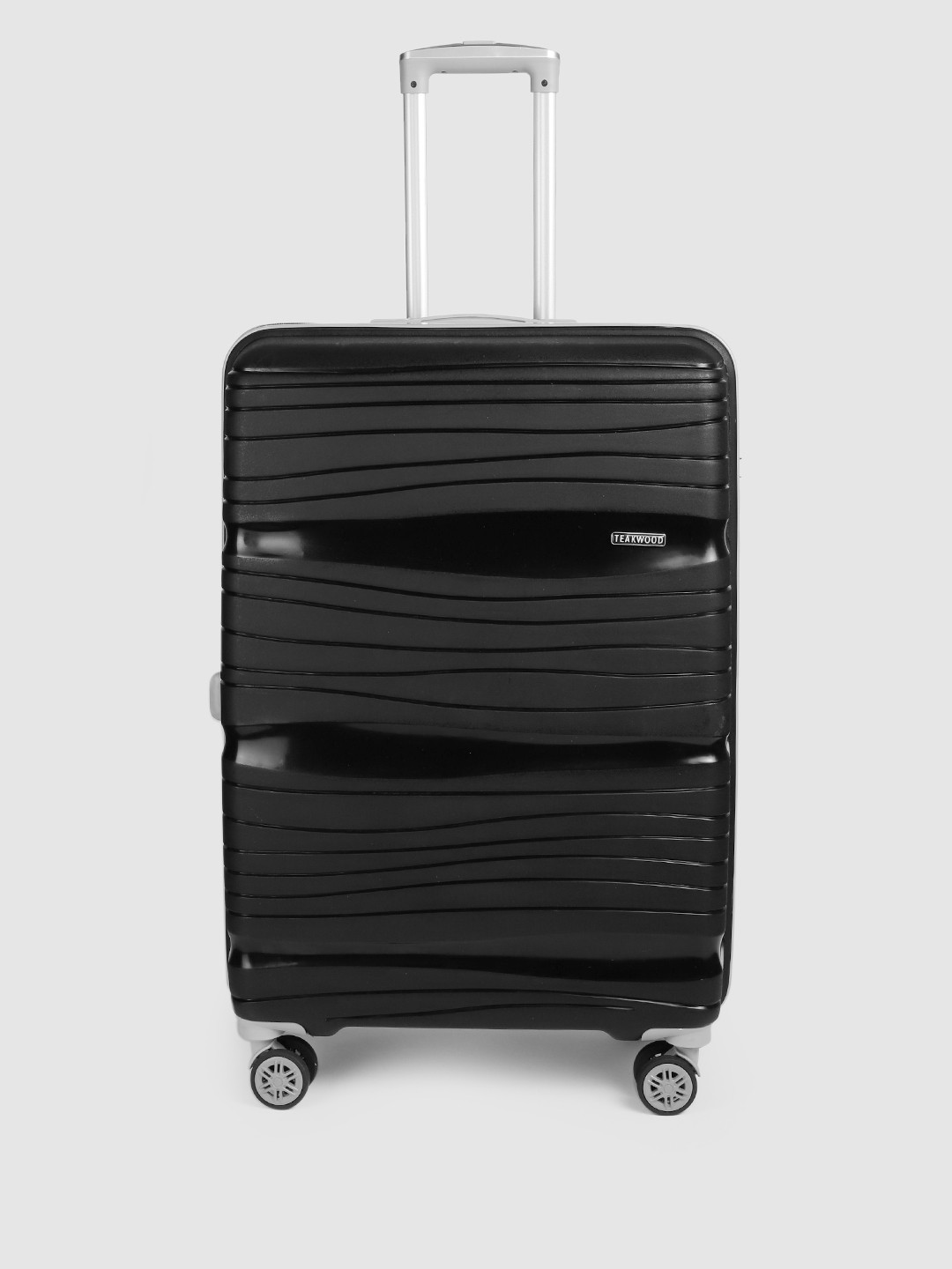 

Teakwood Leathers Iris Textured 360 Degree Rotation Hard Large-Sized Trolley Bag 95L, Black