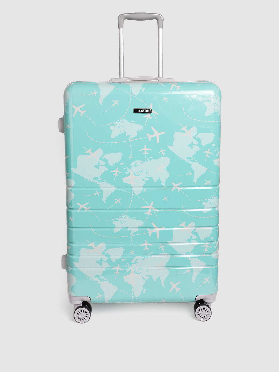 

Teakwood Leathers Aeroplane Printed 360 Degree Rotation Hard Large-Sized Trolley Bag 95L, Sea green
