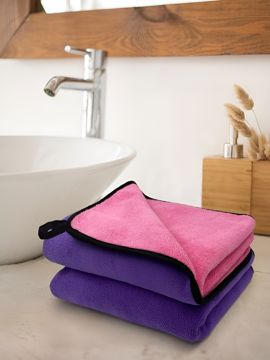 

Sassoon Pink & Purple 650 GSM Reversible Hand Towels