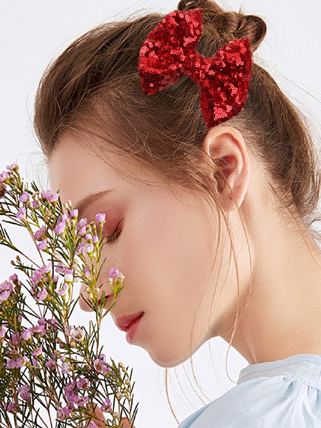 

Proplady Girls Embellished Bobby Pins, Red