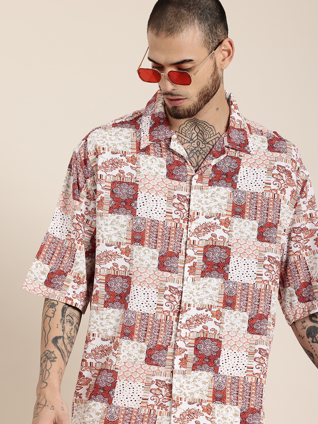 

HERE&NOW Ethnic Motifs Printed Relaxed Fit Casual Shirt, Multi
