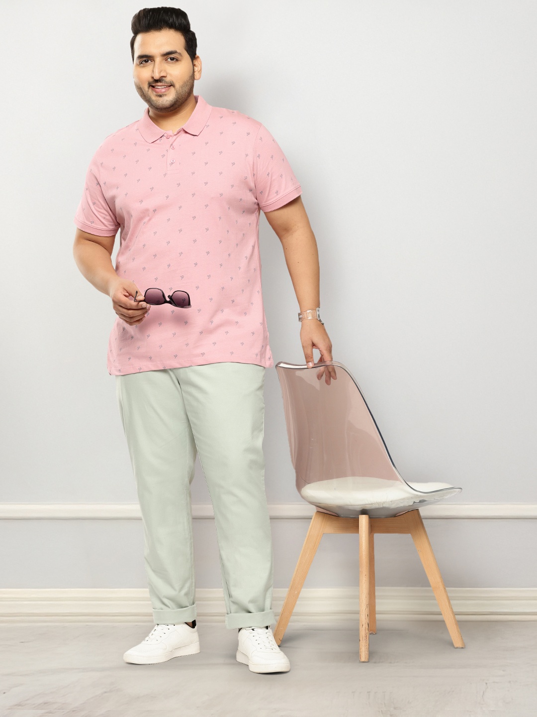 

Sztori Plus Size Pure Cotton T-shirt, Pink
