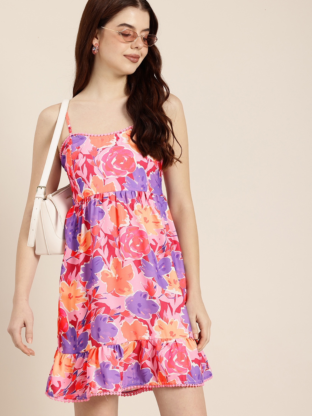 

HERE&NOW Floral Printed A-Line Dress, Multi