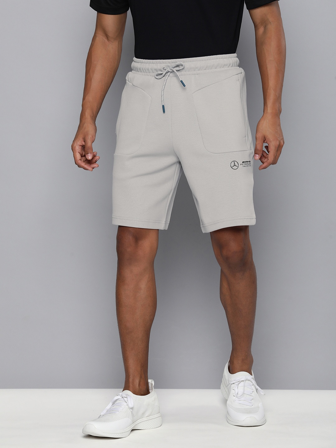 

PUMA Motorsport Men Solid Mercedes-AMG Petronas Motorsport Regular Shorts, Grey