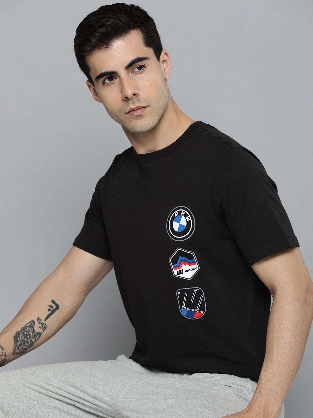 

PUMA Motorsport Logo Printed BMW Garage Pure Cotton T-shirt, Black