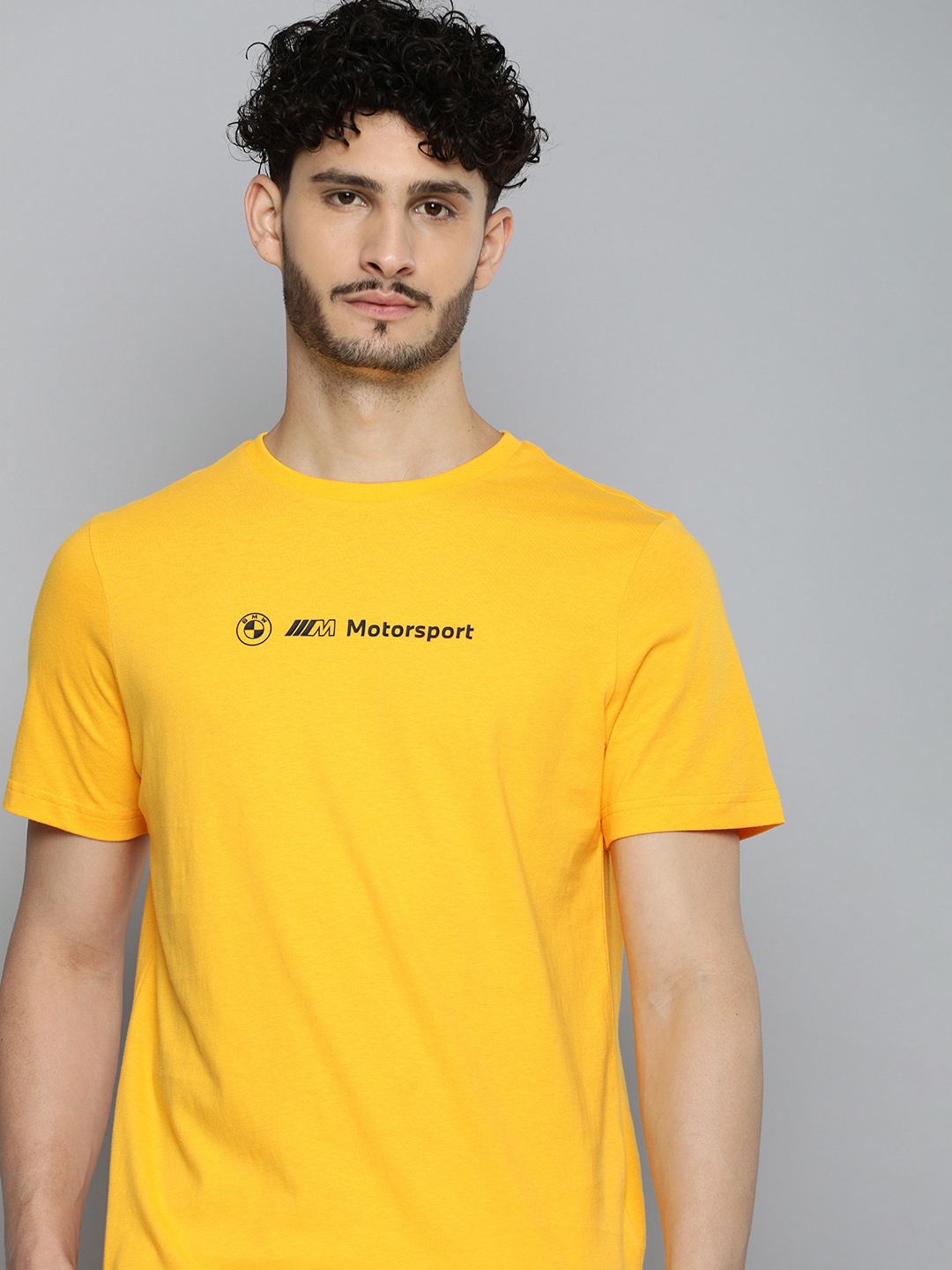 

PUMA Motorsport Brand Logo BMW Motorsport Pure Cotton Applique T-shirt, Mustard