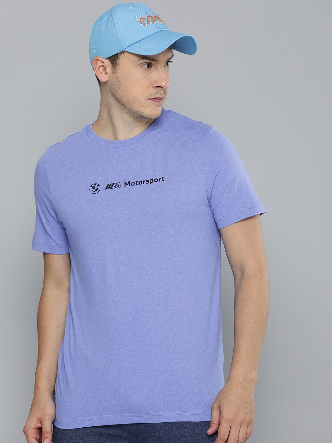 

PUMA Motorsport BMW M Brand Logo Printed Pure Cotton T-shirt, Blue