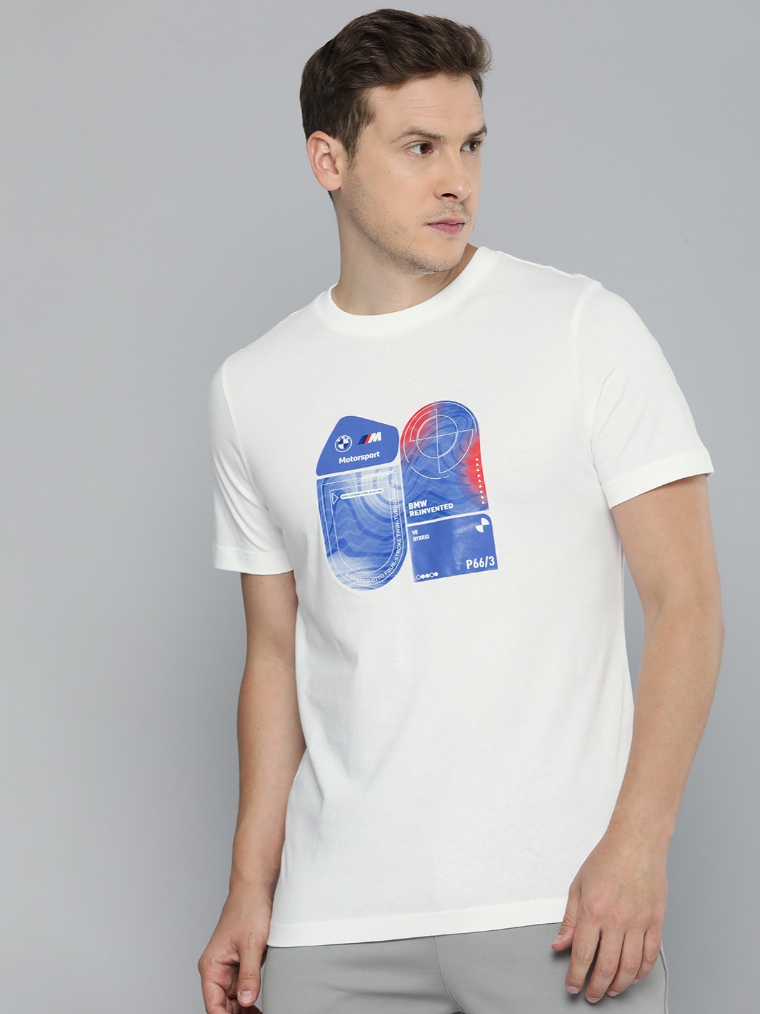 

PUMA Motorsport BMW M Graphic Printed Pure Cotton T-shirt, White