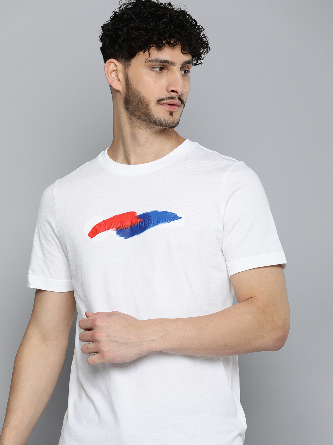 

PUMA Motorsport Brand Logo BMW Motorsport Pure Cotton Applique T-shirt, White