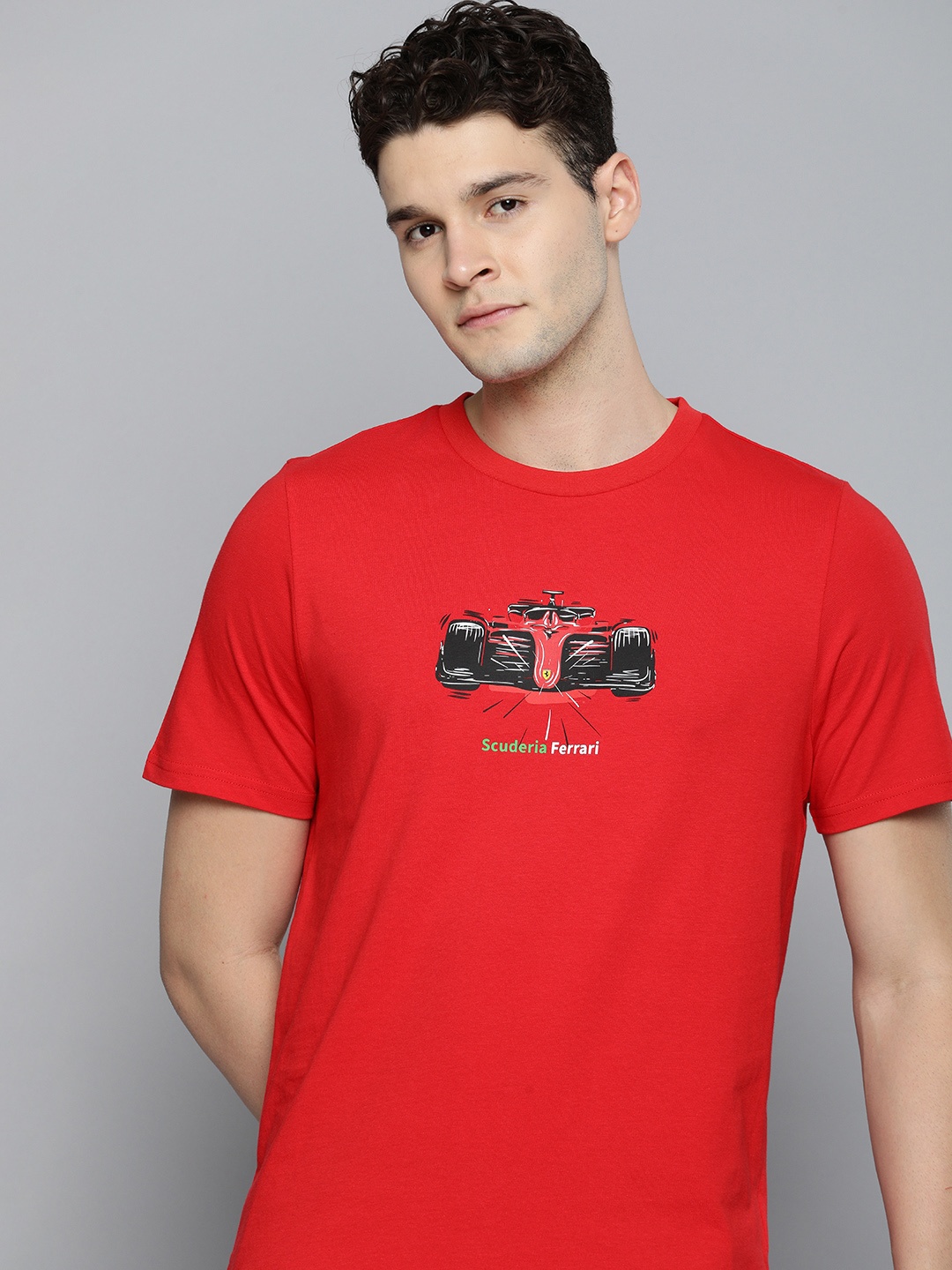 

PUMA Motorsport Scuderia Ferrari Motorsport Race Printed Pure Cotton T-shirt, Red