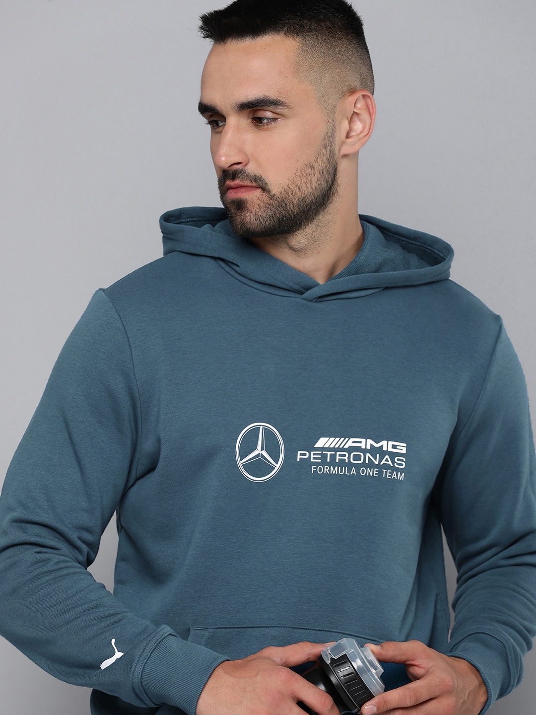 

PUMA Motorsport Mercedes-AMG Petronas Motorsport Printed Hooded Sweatshirt, Teal