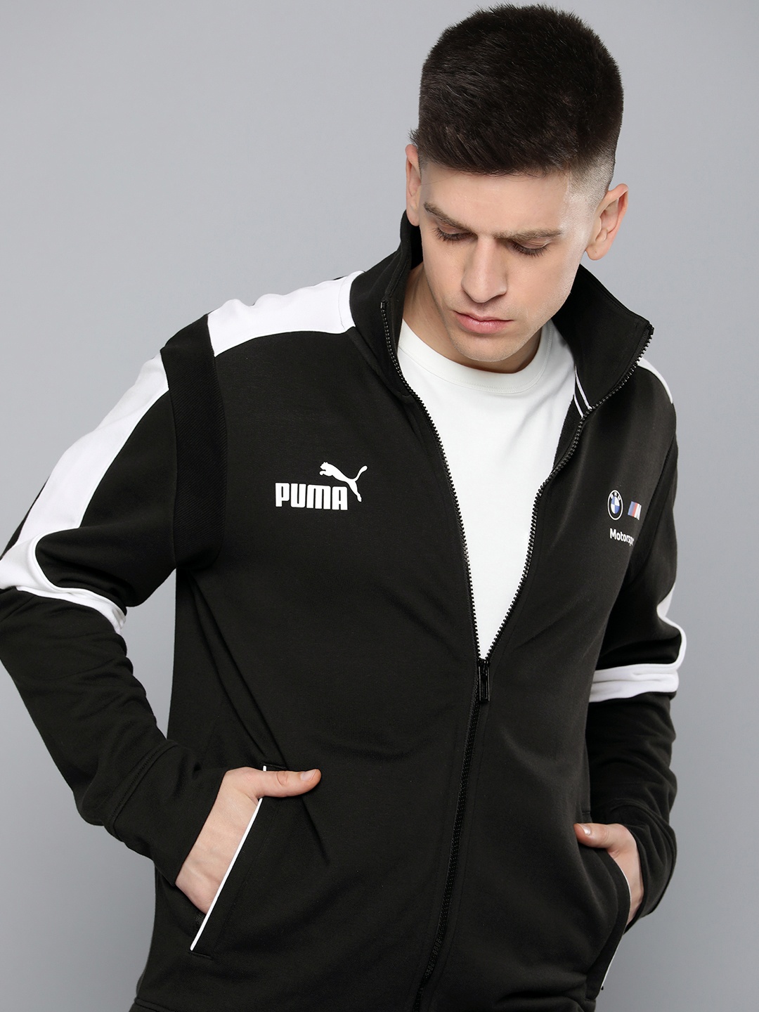 

PUMA Pure Cotton rainCELL BMW M Motorsport MT7+Sweat Jacket, Black