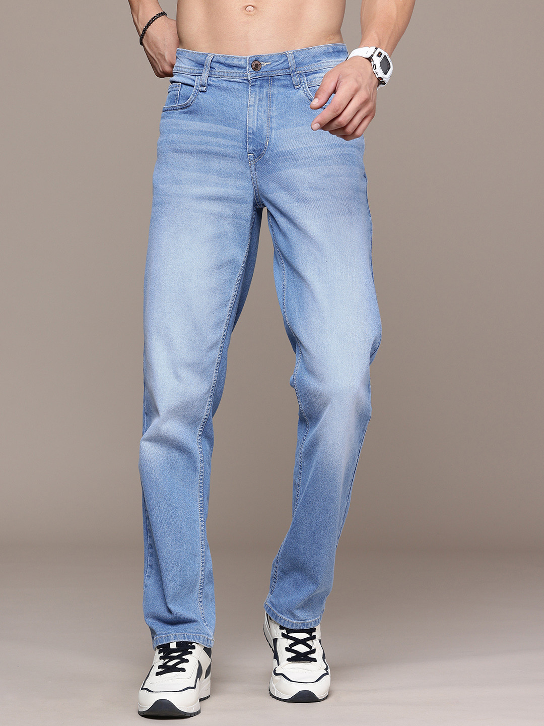 

The Roadster Life Co. Men Heavy Fade Stretchable Jeans, Blue
