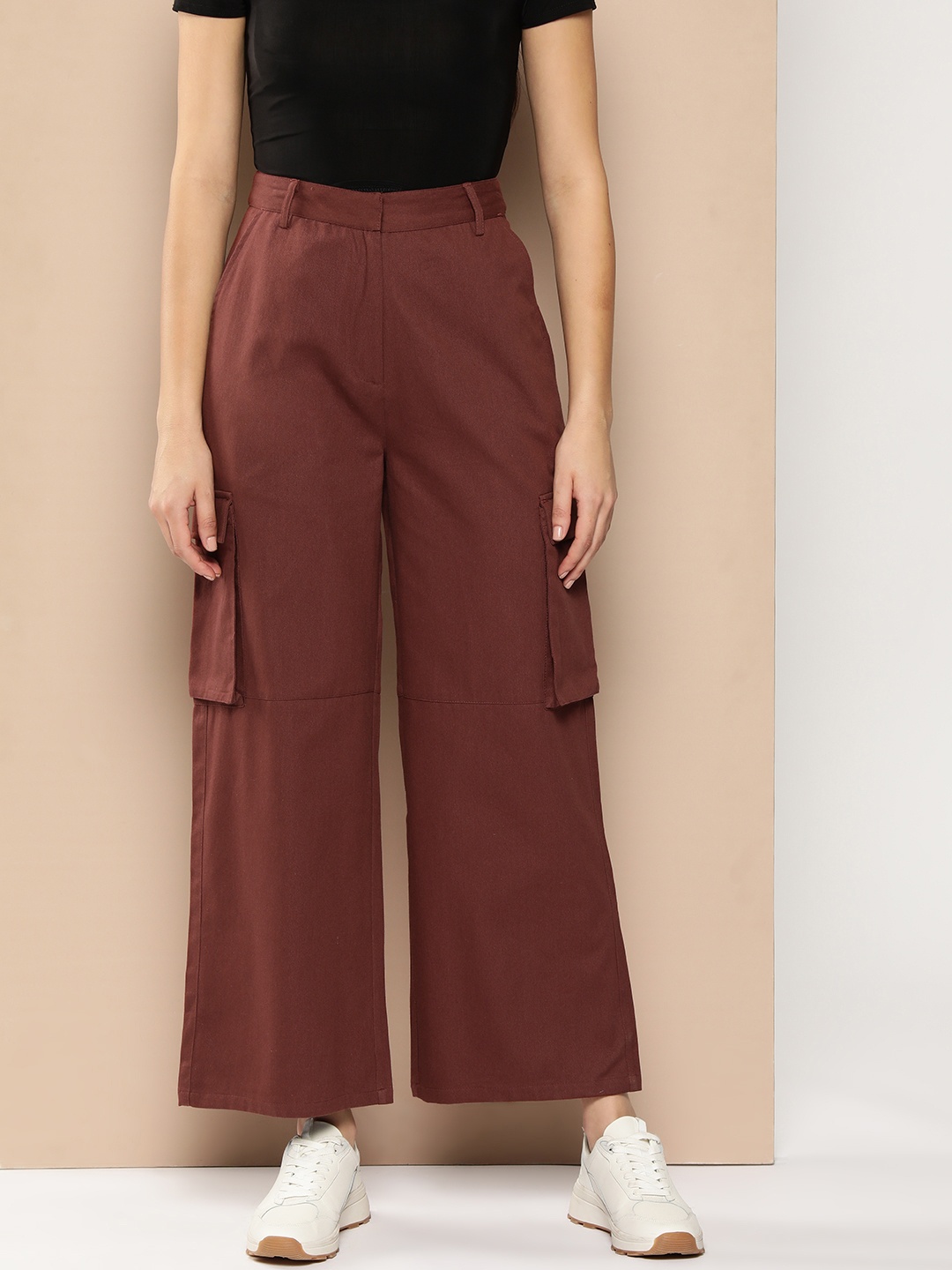 

Chemistry High-Rise Pure Cotton Cargos, Brown